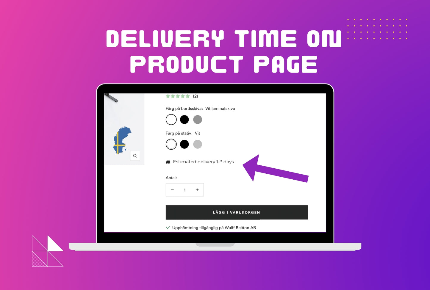 Show Estimated Delivery Time on Collection and Product Pages