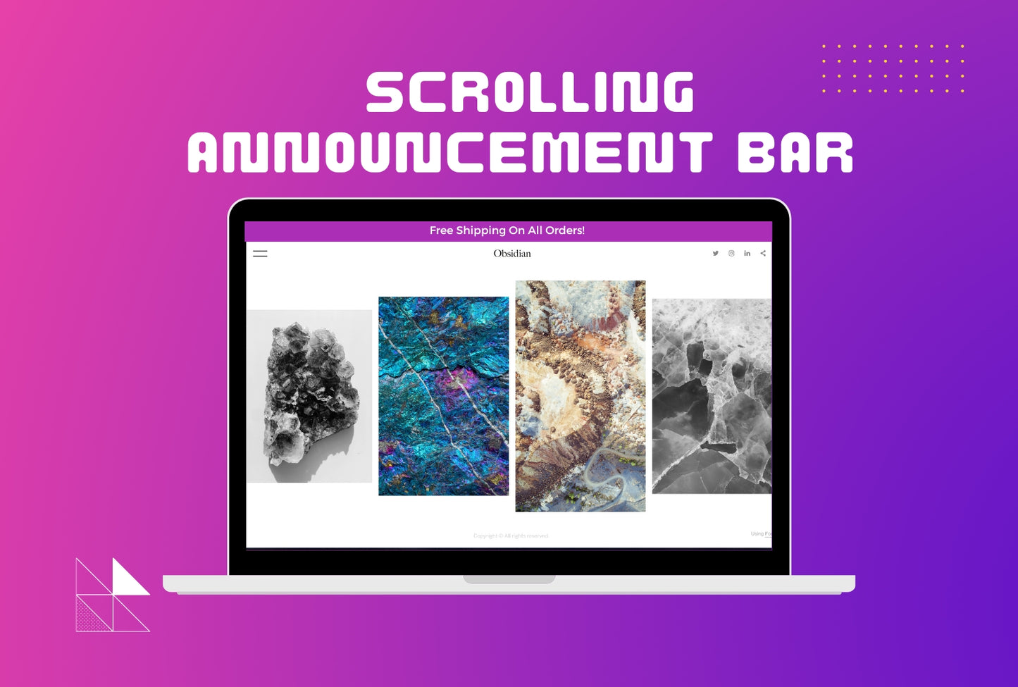 Get a Scrolling Announcement Bar into Your Theme's Header