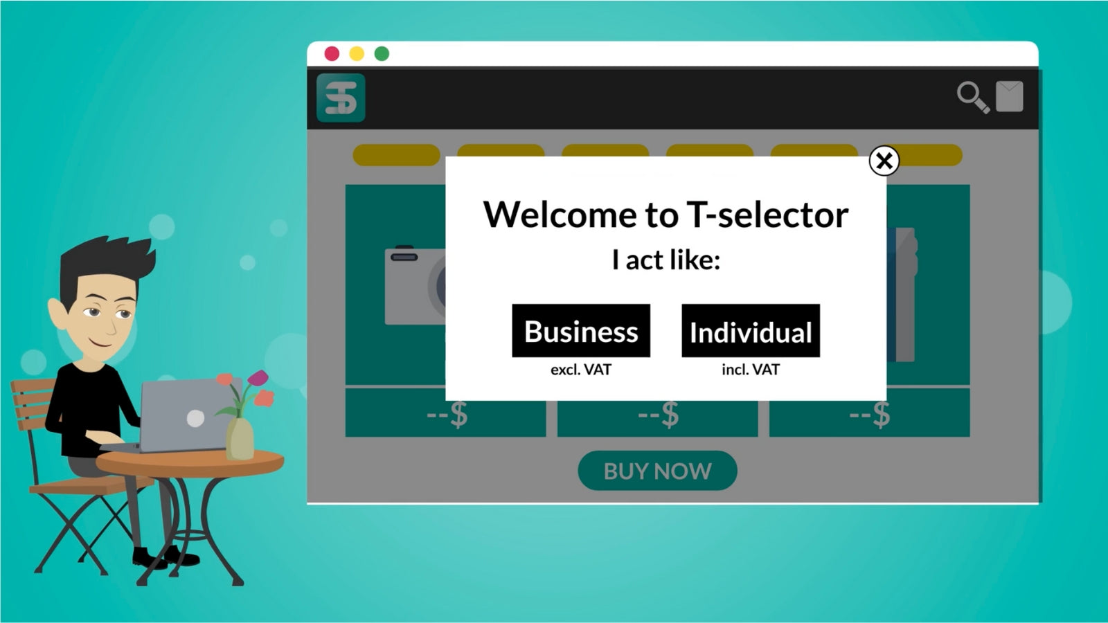 Load video: Explore T-Selector (VAT switcher) for Shopify!